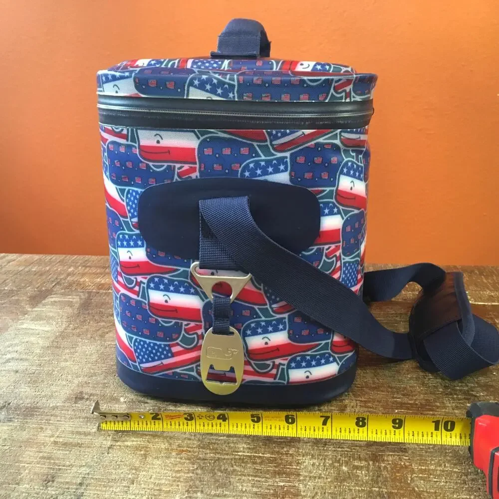 Vineyard Vines Target 12 Can Cooler Whaley USA America Flag Patriotic Summer